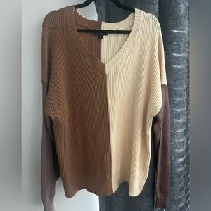 Oversized color block sweater